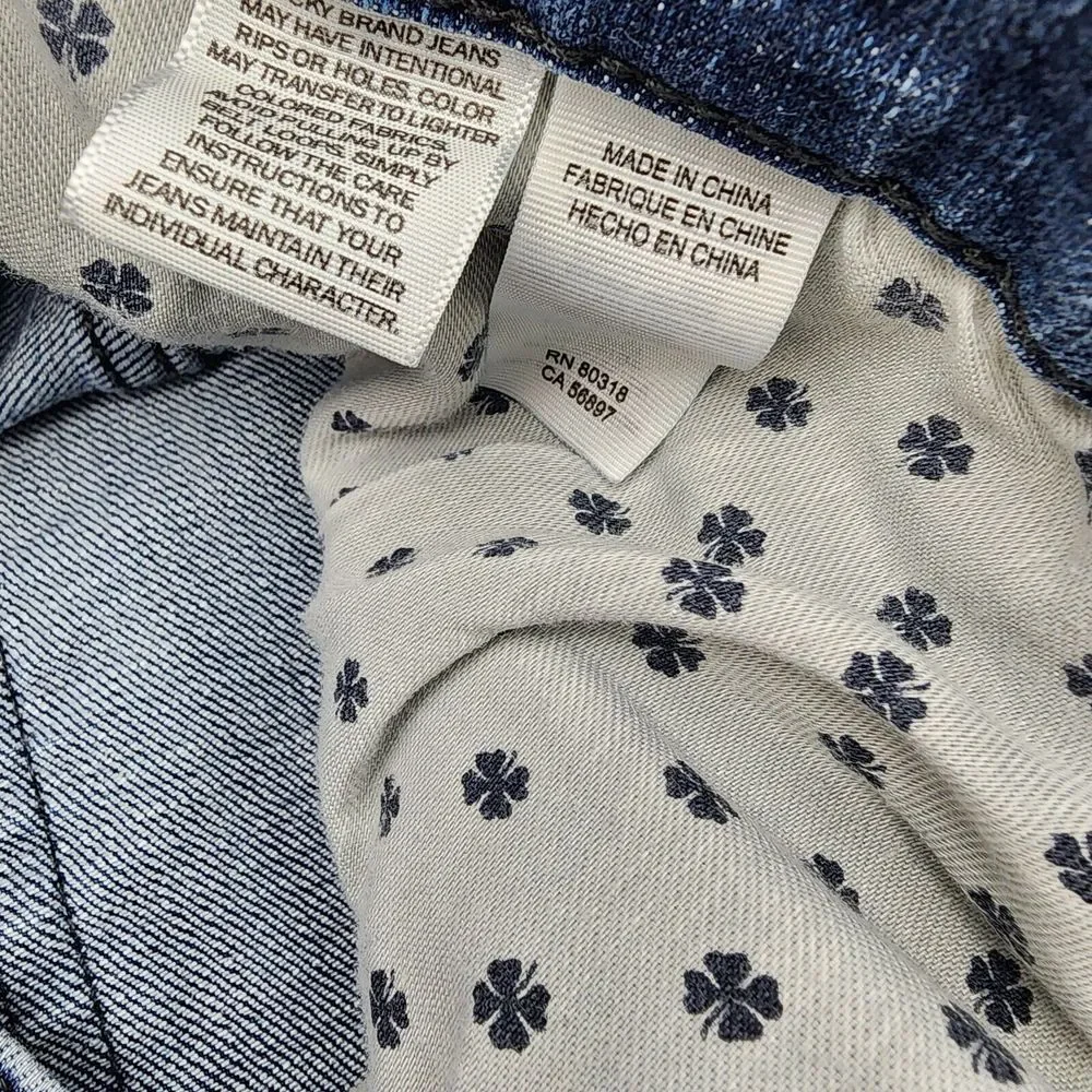 Lucky Brand 121 Slim Jeans Men's Size 38x34 Straight Leg Medium‎ Wash Blue Denim